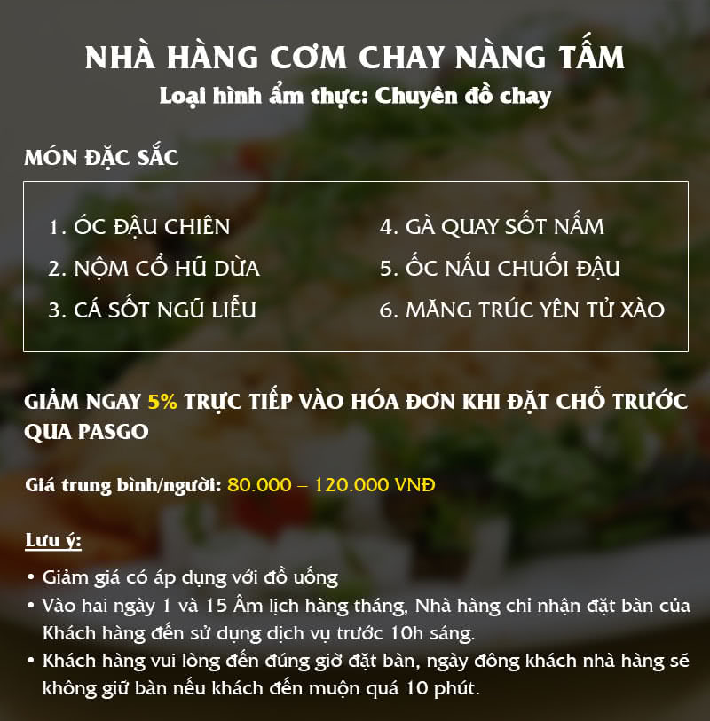 Menu Cơm Chay Nàng Tấm - Trần Hưng Đạo 1 