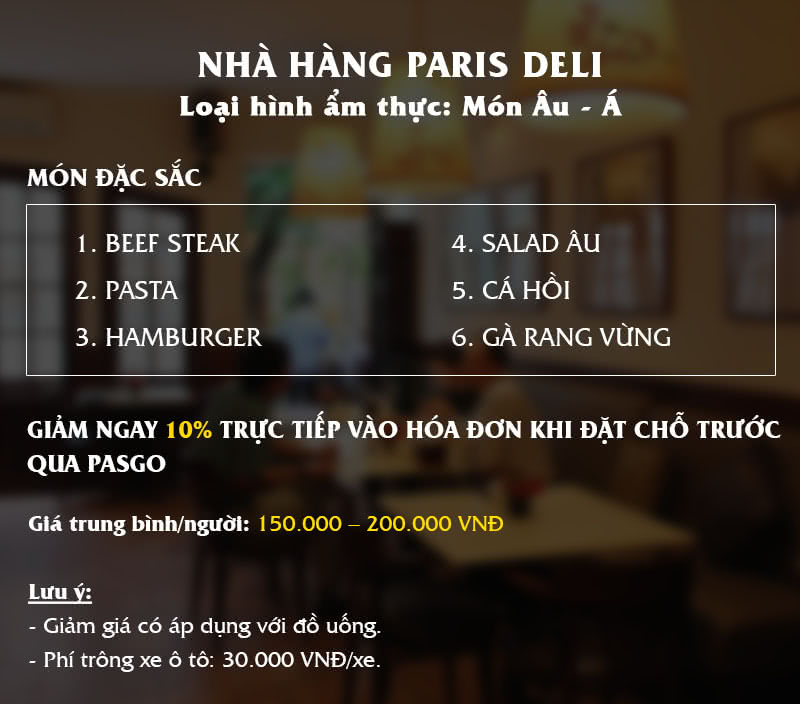 Menu Paris Deli - Phan Chu Trinh 1