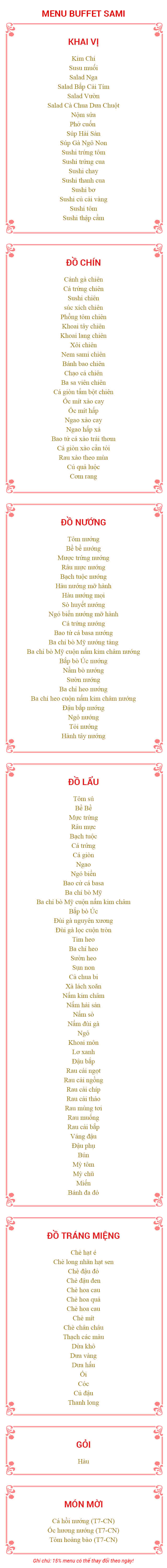 Menu Sami 2