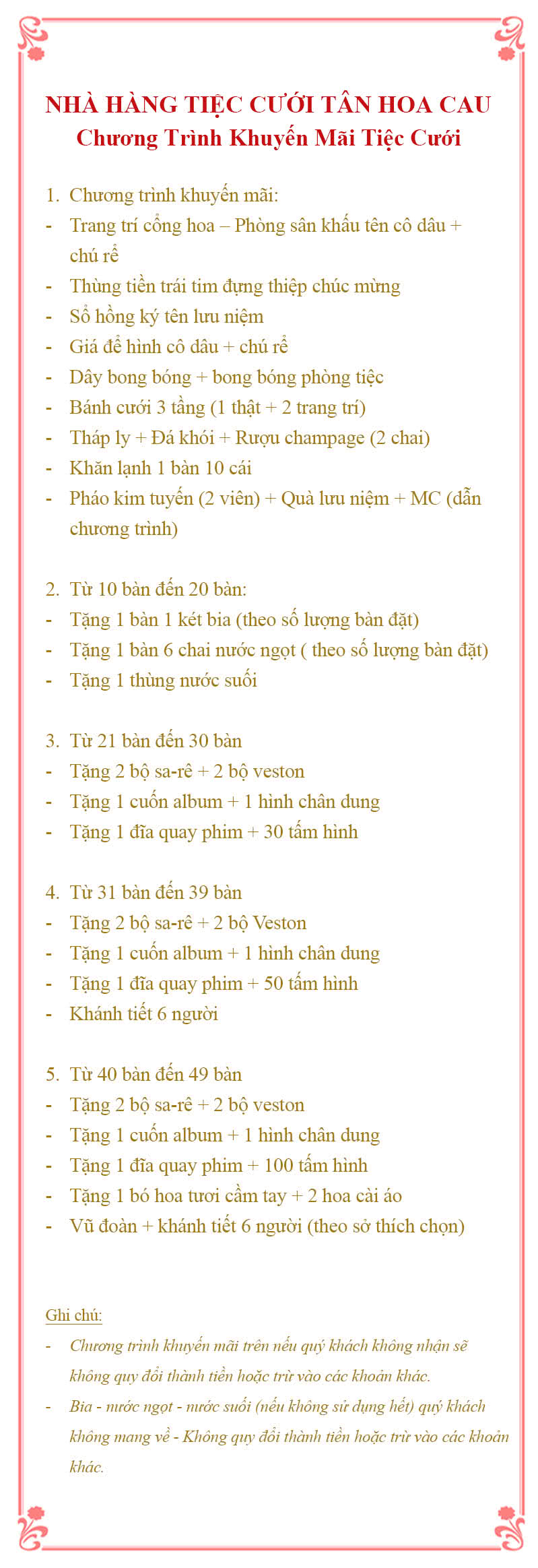 Menu Tân Hoa Cau 5