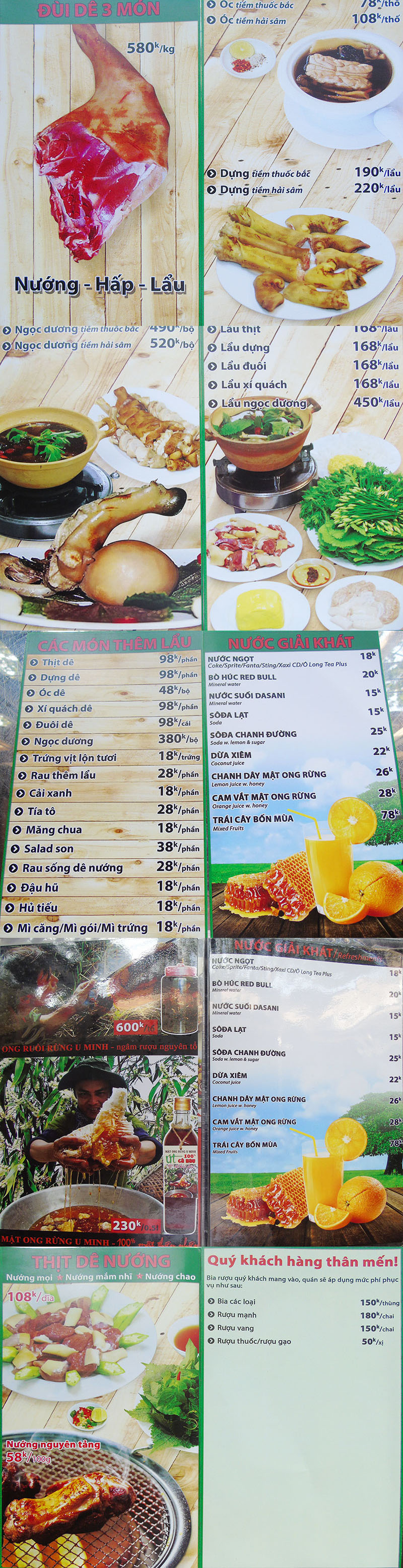 Menu Út Cà Mau - Điện Biên Phủ 3 