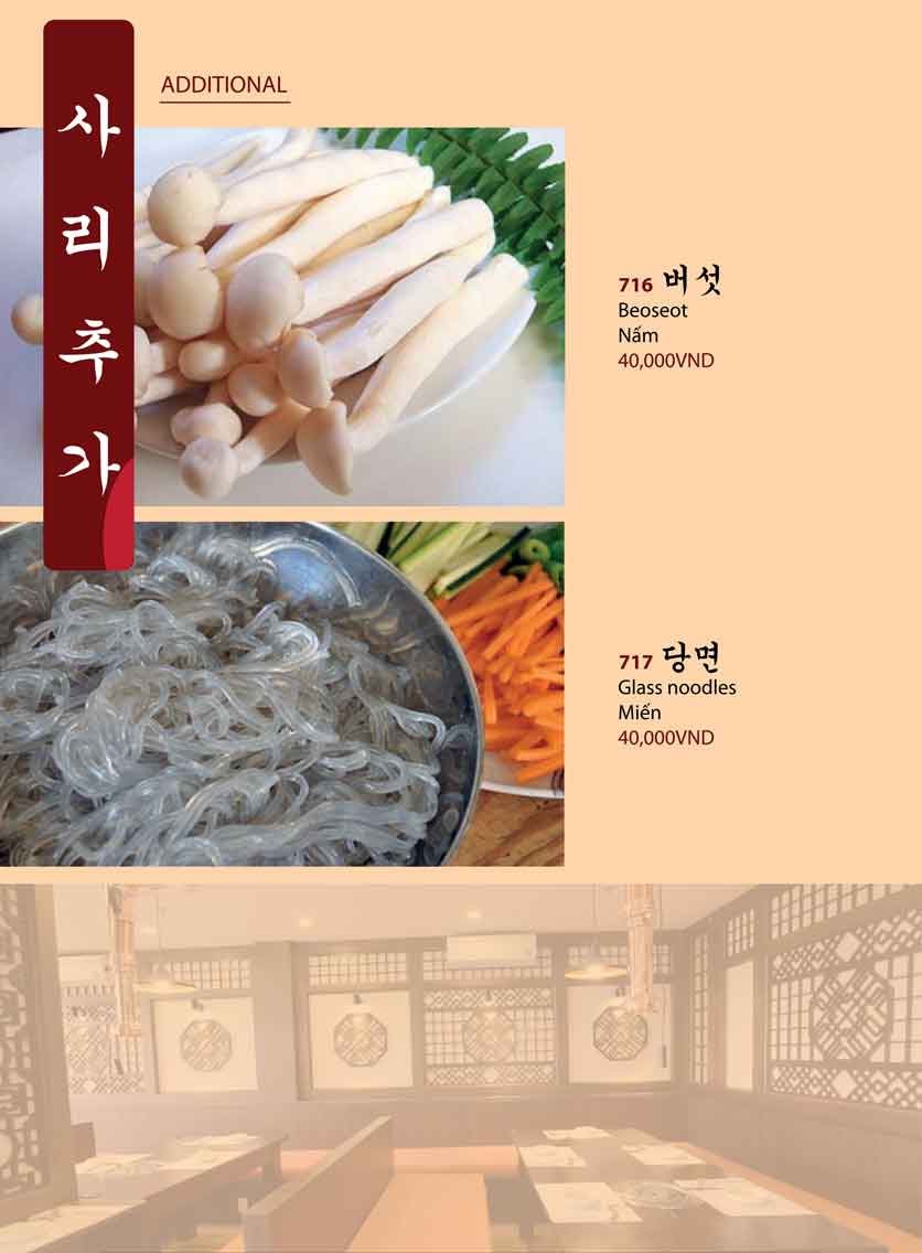 Menu Thích Restaurant Korean - Tân Sơn 2 