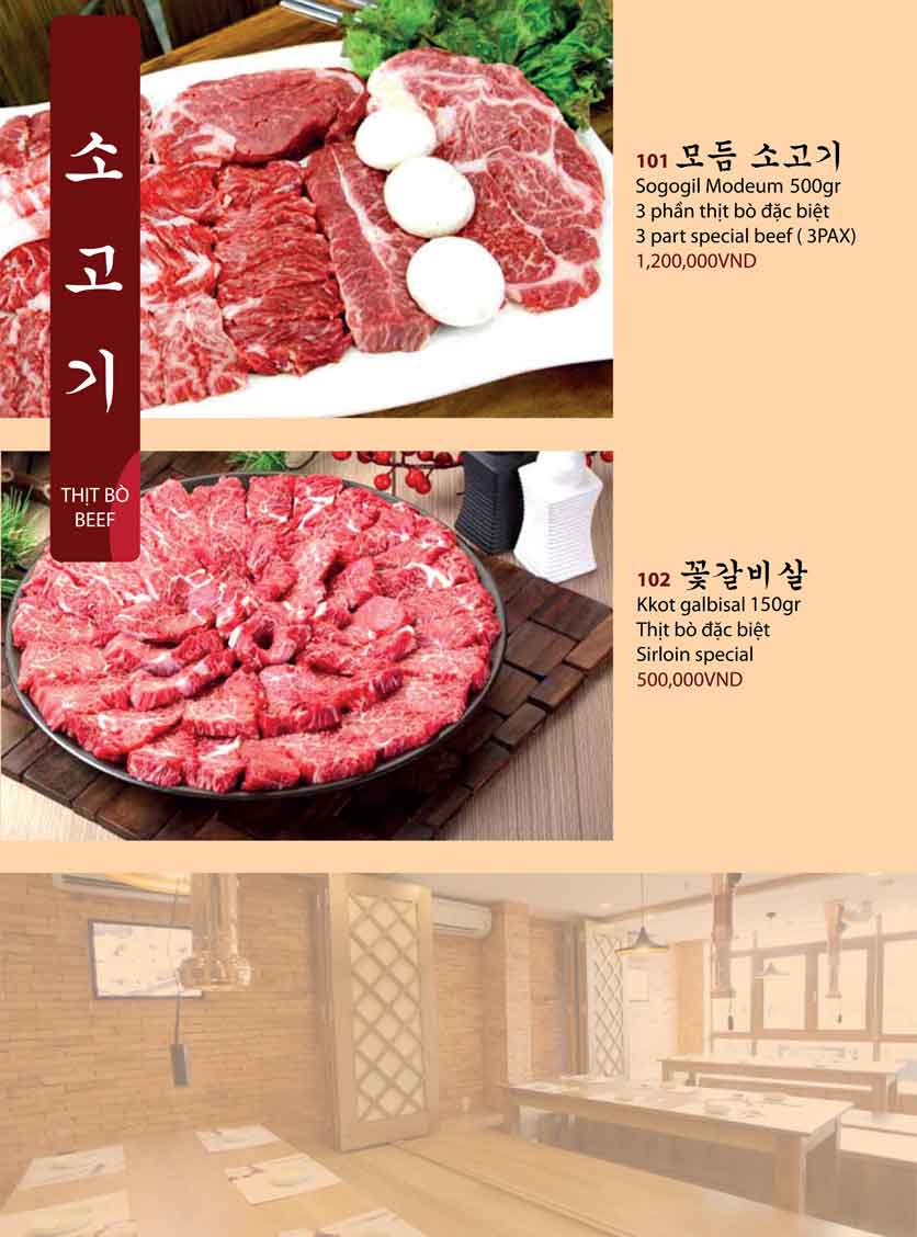 Menu Thích Restaurant Korean - Tân Sơn 3 
