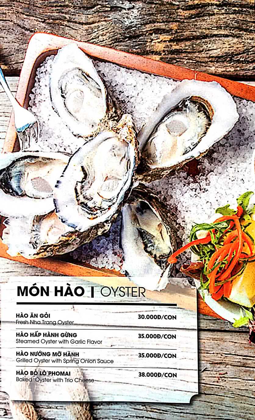 Menu Nhà Hàng Hải Sản KB 4 