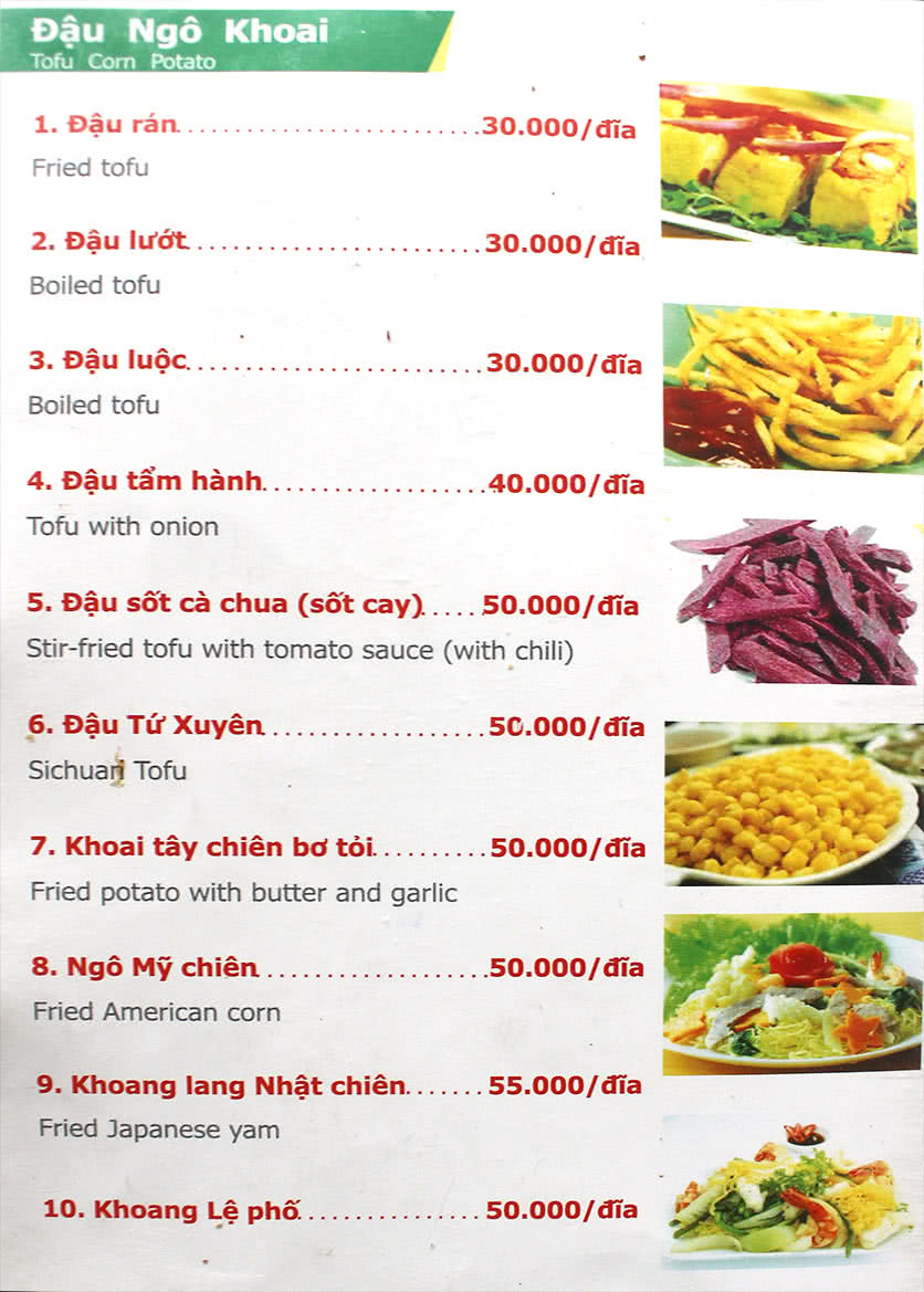 Menu Thượng Hải - Láng Hạ 6 