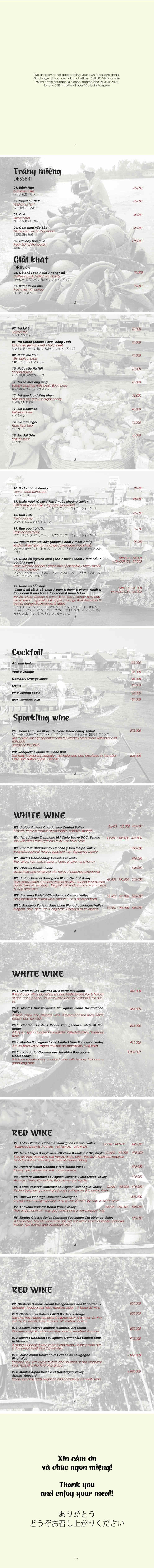 Menu SH Garden 7 