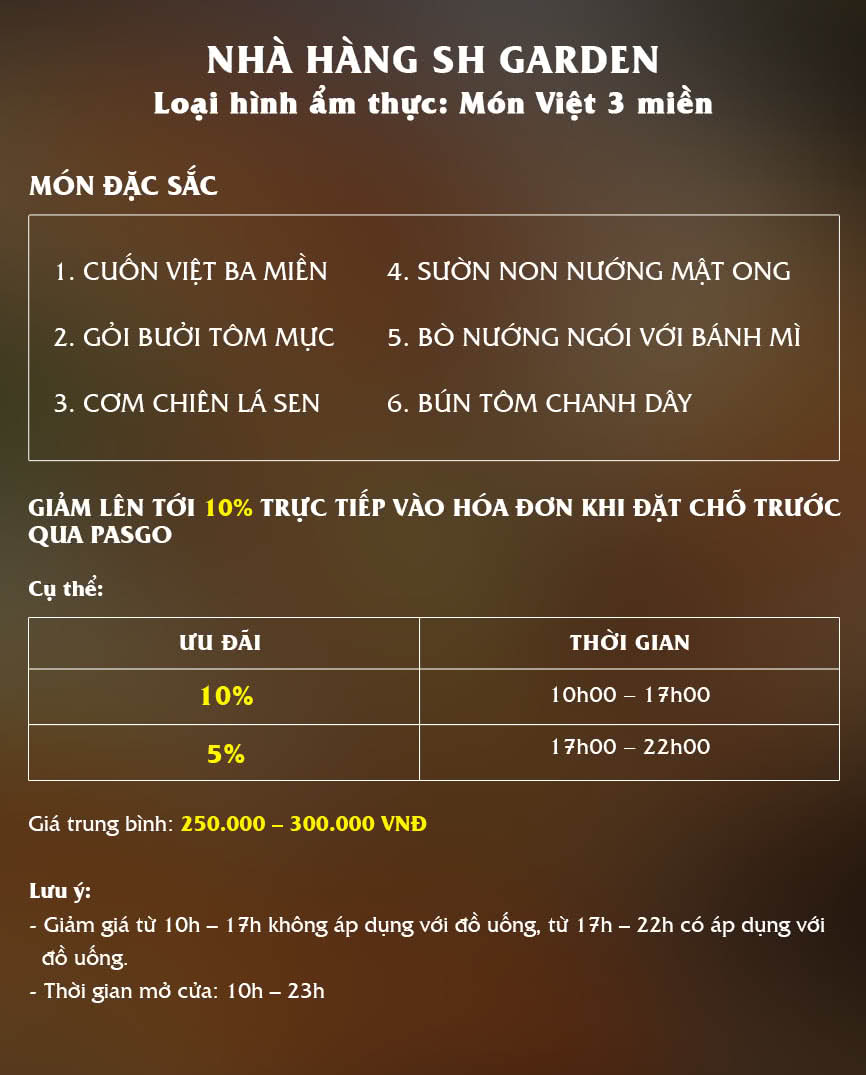 Menu SH Garden 1 