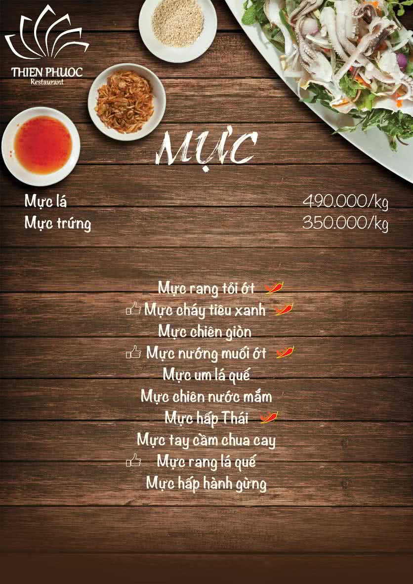 Menu Thiên Phước 7 