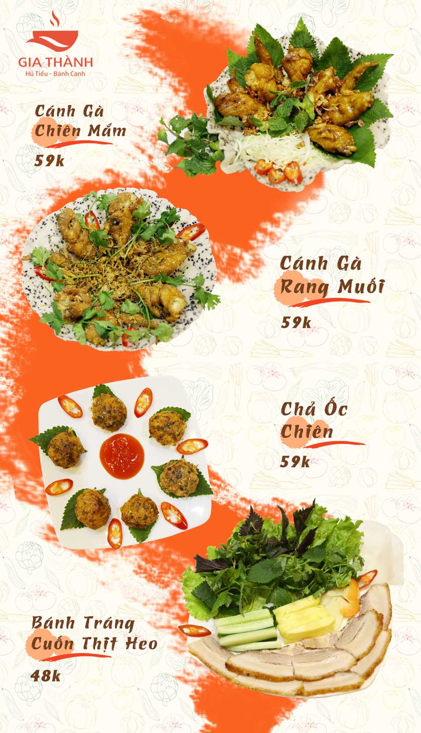Menu Gia Thành - Hủ tiếu, bánh canh 1 