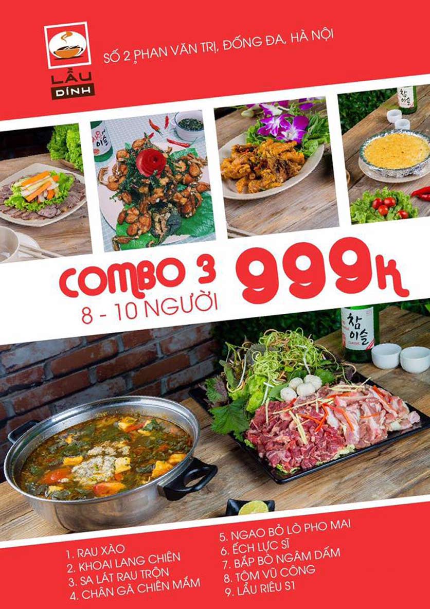 Menu Lẩu Dính  3 