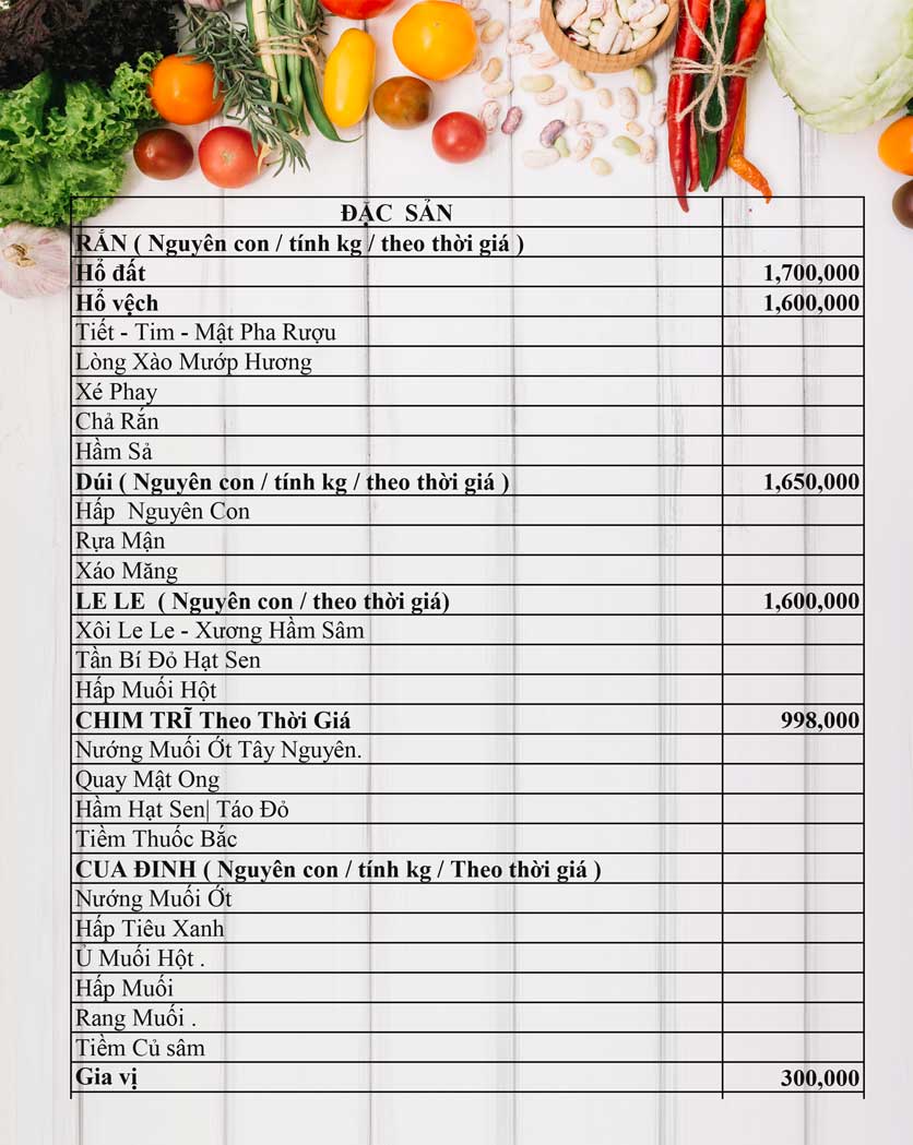 Menu Phố Hương - Trần Quang Diệu 2 