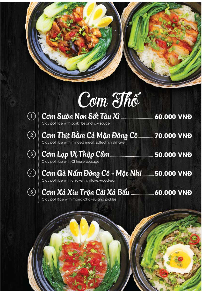 Menu Phở Ông Hùng – Hàng Bài 4