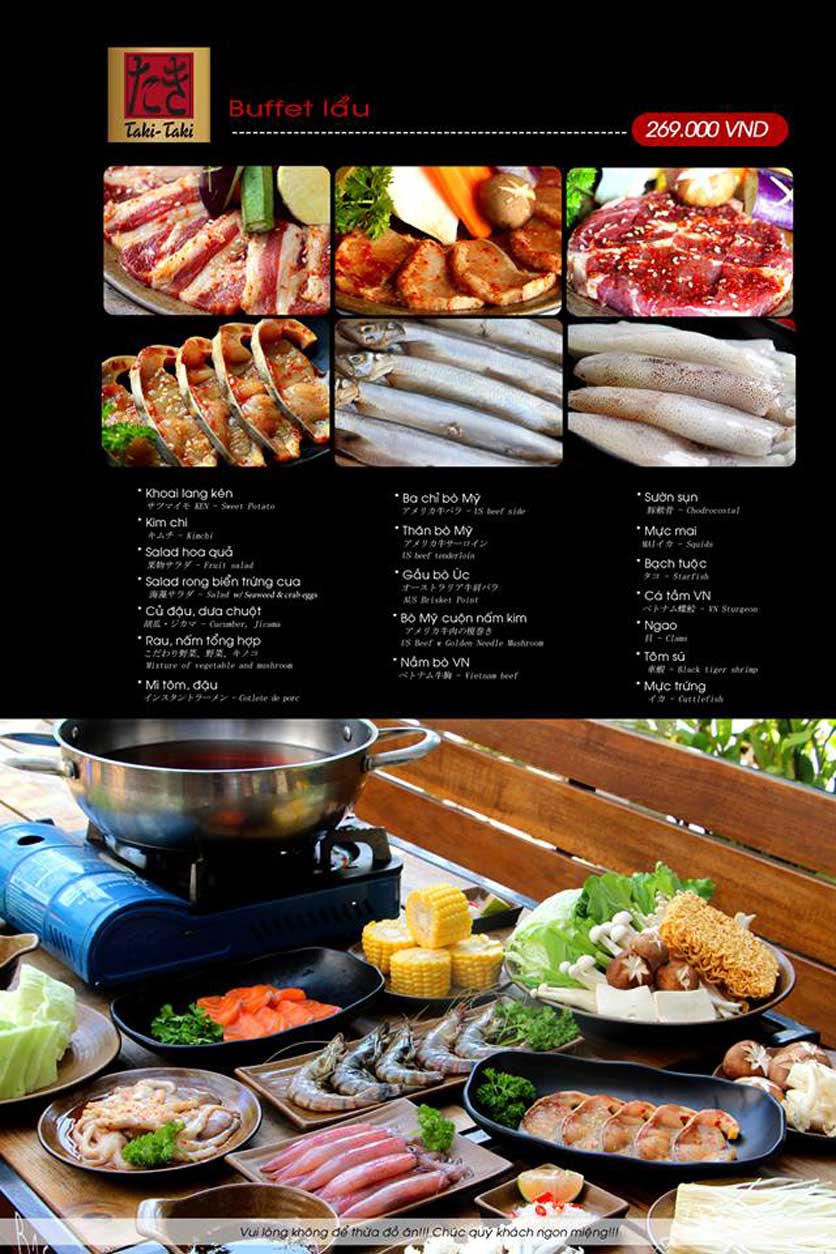 Menu TakiTaki - Hotpot - Võ Chí Công 2