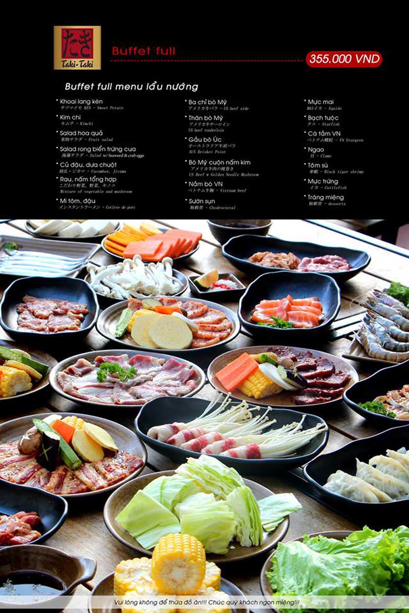 Menu TakiTaki - Hotpot - Võ Chí Công 4